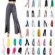 thumbnail image 1 of Pantalones de yoga de pierna ancha para mujer, cómodos pantalones de entrenamiento modales, pantalones holgados, pantalones palazzo fluidos, pantalones de baile de moda, 1 of 4