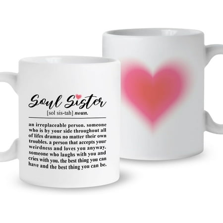 

Coffee Mug Soul Sister Coffee Mug Gift an Irreplaceable Person Christmas Birthday Graduation Gift for Sister Friendship Thank You Mug Gift for Women Best Friends Bestie BBF Ceramic 11 Oz