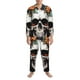 thumbnail image 3 of Fotbe Flower Horn Skull Pijama de Hombre con Estampado de Manga Larga, Conjunto de 2 Piezas, Ropa de Dormir Suave y Cómoda con Bolsillos-XX-Large, 3 of 7