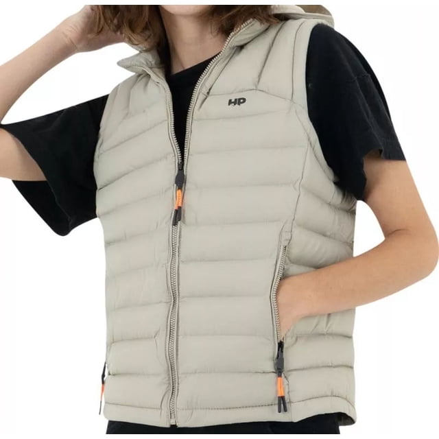 Chaleco Acolchado Impermeable HikePath para Mujer Beige Talla Extra Grande