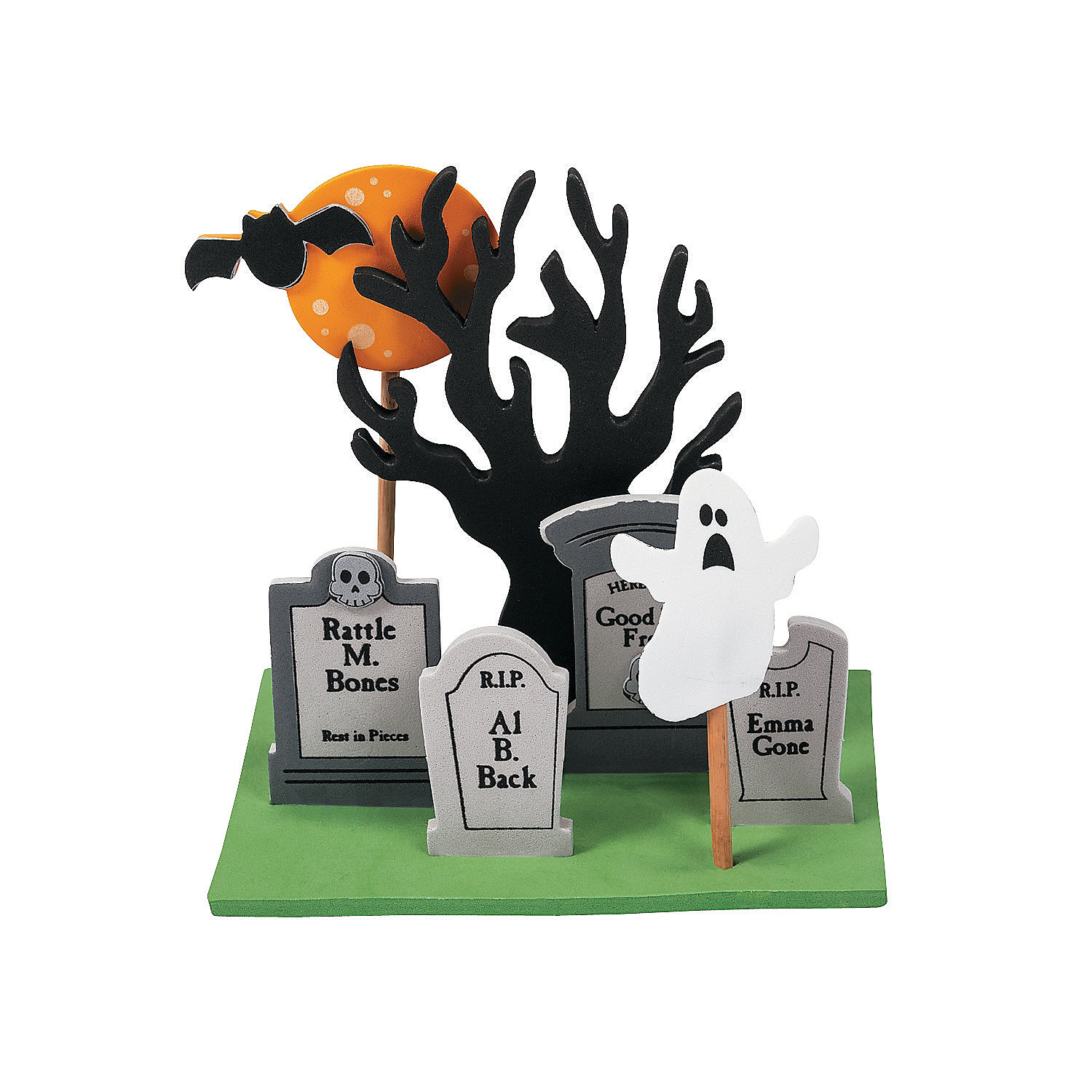 Foam Halloween Graveyard 3D Scene 12 Craft Kits 12 Pieces Walmart