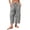 White, variant on Plaid Barrel Pants for Women Summer 2026 Casual Loose Wide Leg Lounge Trousers Striped Capri with Pockets Black XS
