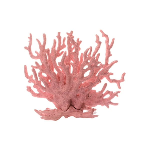 CCOCC Coral Decoration,Unique Coral Shape Design Aquarium Decor,Premium Waterproof Materials Intricate Shell and Branch Details Artificial Coral,Pink