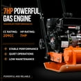 SuperHandy Plate Compactor 7HP Gas Engine, 20" × 15" Plate, 4200