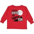 thumbnail image 3 of Inktastic Little Sister and Biggest Baseball Fan Girls Long Sleeve Toddler T-Shirt, 3 of 5