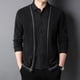 thumbnail image 3 of Suéteres tipo cárdigan de dos piezas para hombre, de estilo informal, ajustados y a la moda, para primavera y otoño, 3 of 5