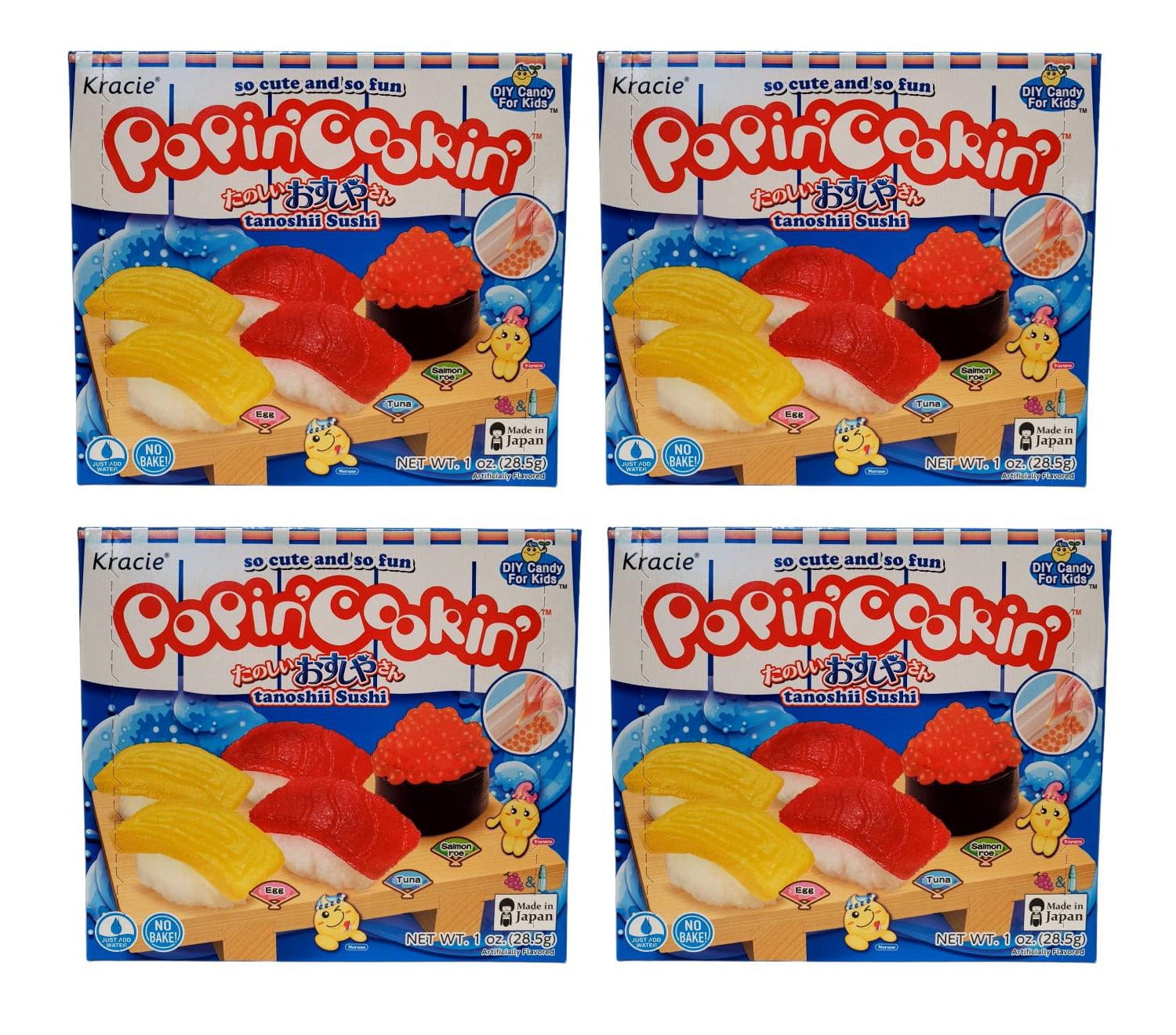 Popin' Cookin' Japaneese DIY Kit Assortment 4pcs Kracie Children Snack Food  Ninjapo™