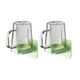 thumbnail image 4 of Precios Inmejorables, Juego de 2 vasos para cepillos de dientes para amantes, sin perforaciones, para inodoro, para enjuague bucal, para montaje en pared Akmoler, 4 of 8