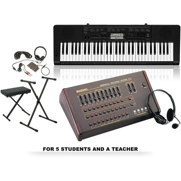 Blive opmærksom Smigre udledning Suzuki Suzuki / Casio CTK-3200 Keyboard Lab for 5 students and 1 teacher -  Walmart.com