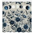 thumbnail image 4 of Ambesonne Navy Blue Shower Curtain, Moon Phases and Flowers, 69"Wx84"L, Night Blue Pale Grey, 4 of 4