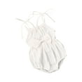 thumbnail image 3 of Hirigin Infant Baby Girl Summer Romper Clothes 6 12 18 24 Months Solid Color Tied Strap Sleeveless Playsuit Jumpsuit Bodysuits, 3 of 7