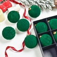 thumbnail image 3 of Bxaolu Flocked Ornaments for Christmas Tree Decorations - 9pcs Large 3D Velvet Ball Ornament for Winter Holiday Decor - 3.93inch Plastic Xmas Ornaments (3.93", Green), 3 of 7