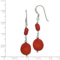thumbnail image 2 of White Sterling Silver Earring Drop & Dangle Women'S Coral Red 51 mm 14, 2 of 2