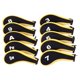 thumbnail image 1 of 10 fundas de neopreno para palos de golf, protectores adhesivos para cabezas de palos de golf. amarillo y negro, 1 of 9