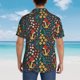 thumbnail image 4 of Fotbe Mushrooms And Flowers Camisa Hawaiana para Hombre Unisex – Camisa Casual de Verano con Botones de Manga Corta de Algodón y Lino,Large, 4 of 7
