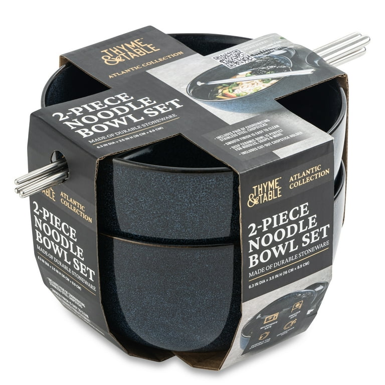 Thyme & Table Atlantic Collection 2 Pack Ramen Bowl Set with