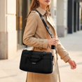 thumbnail image 5 of BadPiggies Crossbody Bag for Women Men, Nylon Waterproof Shoulder Purse Messenger Bag Lightweight Pocketbooks - Black, 5 of 9