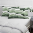thumbnail image 4 of Sage Green Ombre Body Pillow Cover, Pillowcase Protectors with Zipper, Breathable Decorative Throw Pillow Case Cover, Modern Moire Geometric Abstract Pillow Shams for Couch Sofa 24x36Inch, 4 of 8