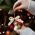 thumbnail image 6 of CuiLiyq Christmas Decoration Mini Wreath, Colorful Plush Christmas Balls Wreath With Bells, For Home Holiday Wedding Party Decoration, 6 of 6