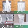 thumbnail image 4 of Paquete de 50 bolsas Mylar para almacenamiento de alimentos con absorbente de oxígeno, granos resellables y nueces, 4 of 5