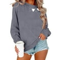 thumbnail image 4 of Ofreoo Women’s Printed Long Sleeve Sweatshirt, Crewneck Casual Pullover Top, 4 of 4