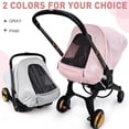 thumbnail image 6 of Summer Baby Car Seat Cover Compatible with Doona Car Seat and Stroller,Breathable Sunproof Car Seat Canopy for Girls,Suitable for Spring/Summer/Autumn Use (Pink), 6 of 8
