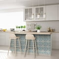 thumbnail image 6 of Mi Alma Blue Vintage Flower Peel & Stick Vinyl Backsplash Tiles 5x5, 24 pcs, 6 of 10