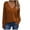 Orange, variant on tarylea Trendy Tops for Women Deep V Neck Cuff Button Shirts Long Sleeve Solid Color Tops Casual Vacation Loose Tops