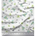 thumbnail image 1 of Soimoi Poly Georgette Fabric Leaves & Floral Night Wear Decor Fabric Printed Yard 42 Inch Wide, 1 of 1