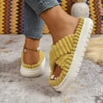 thumbnail image 3 of Slippers for Women 2025 Fall Winter Plush Fuzzy Open Toe Comfort Slip On Slides Indoor House Slippers, 3 of 8