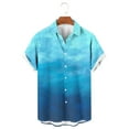 thumbnail image 2 of ameIAEA Men's Short Sleeve Button Down Shirts Casual Print Collared Tops Summer Beach Shirts, 2 of 4