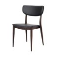 thumbnail image 4 of Sammy PU Faux Leather Dining Chair in Grey with Metal Black Frame, Side Dining Chair, Armless Chair Set 2, 4 of 4