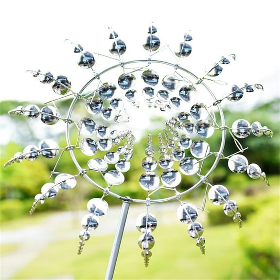 BITOUSHI Sunflower Design Wind Spinner,Enchanting 3D Sunflower Shape Metal Windmill Sculptures,Captivating Outdoor Decor for Your Garden, Lawn and Patio