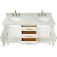 thumbnail image 6 of Ariel R061dcw2ovo Bayhill 60" Thick Carrara Marble Vanity Top - Grey, 6 of 7