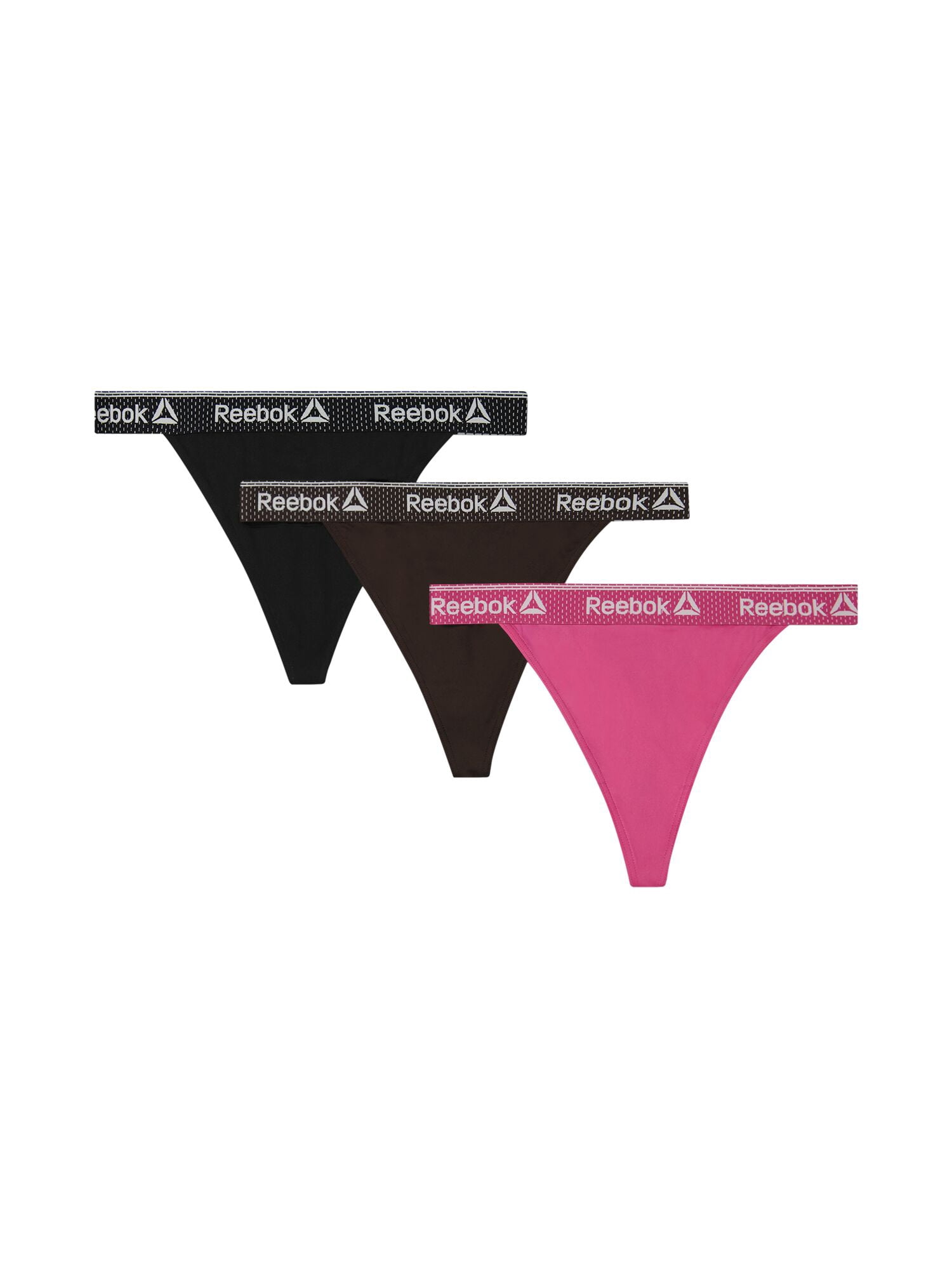Reebok Women’s Pro-Series Thong Underwear, 3-Pack, Size S - 2XL