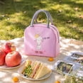 thumbnail image 3 of Lunch Bag, Cartoon Patterned Insulated Bento Box Portable Handheld Thermal Cooler Pouch Leakproof Outdoor Picnic Work Travel Food Storage Carrier Tote Bag for Adults 7.48x9.06in Pink, 3 of 5