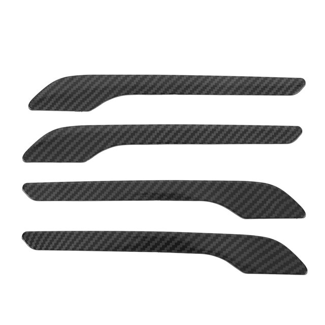 4 Pcs Poignée de Porte Enveloppe Couverture ABS Poignée Extérieure Décoratif Protecteur Autocollants Remplacement pour Tesla Modèle 3 20172020 Style Fibre de Carbone