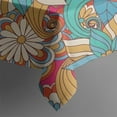 thumbnail image 5 of Multicolor Ethnic Floral Pattern Square Tablecloth,Waterproof Square Table Cover,Wipeable Spillproof Washable Table Cover for Home Kitchen Party Decor 42"X42"(107x107cm), 5 of 6