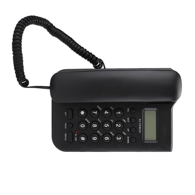 Wired Telephone, Indicator Light Premium Material Multi Function Home Telephone for Office for Home for Hotel White,Black