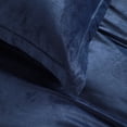 thumbnail image 3 of 3 Pieces Ultra Soft Velvet Duvet Cover Set, Cozy and Warm Bedding Comforter Cover Set, Twin Size, 1 Duvet Cover with 2 Pillow Shams, Navy Blue, 3 of 5