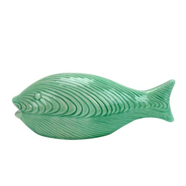 Jeco HD-HAVS038 11 in. Nisibis Jade colored Decorative Ceramic Fish