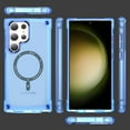 thumbnail image 4 of Allytech Galaxy S23 Ultra Case, Compatible with Magsafe Wireless Charging Transparent Anti-Scratch Bumper Back Cover for Samsung Galaxy S23 Ultra - Blue, 4 of 8