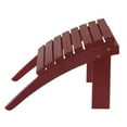 thumbnail image 3 of Arched Wooden Ottoman with Slatted Design and straight Legs in Red, 3 of 5