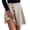 Beige, variant on Women Skirt Solid Color Casual Leisure Solid Color A-Line Flowy Stretchy Corduroy Mini Skirt with Button
