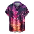 thumbnail image 4 of ZCFZJW Mens Tropical Beach Shirts Casual Summer Short Sleeve Button Down Palm Tree Print T-Shirts Trendy Regular Fit Holiday Vacation Hawaiian Tops Multicolor#03 L, 4 of 4
