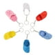 thumbnail image 1 of LLavero de zapatilla de 6 uds, colores surtidos, silicona suave y Flexible, zapatos con agujeros portátiles, llavero para bolsa, mochila, ropa, 1 of 5