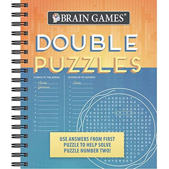 Pre-Owned Brain Games - Double Puzzles: Use Answers from First Puzzle to Help Solve Puzzle Number Two! (Spiral-bound) 1640303677 9781640303676