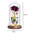 thumbnail image 2 of The eternal light rose in the dome, birthday Christmas Mother's Day thank you gift-purple, 2 of 5