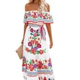 thumbnail image 1 of Nouvelle Robe Longue à une Épaule Imprimé crocus Printemps et Été 2024 Grande Balançoire pour Femmes, 1 of 5