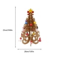 thumbnail image 4 of Bearachild Decoración de árbol de Navidad de escritorio de madera, portátil, plegable, para Club, Bar, dormitorio, sala de estar, decoración de Festival Kits de decoración para fiestas Amarillo Bearachild HA069181-01, 4 of 6